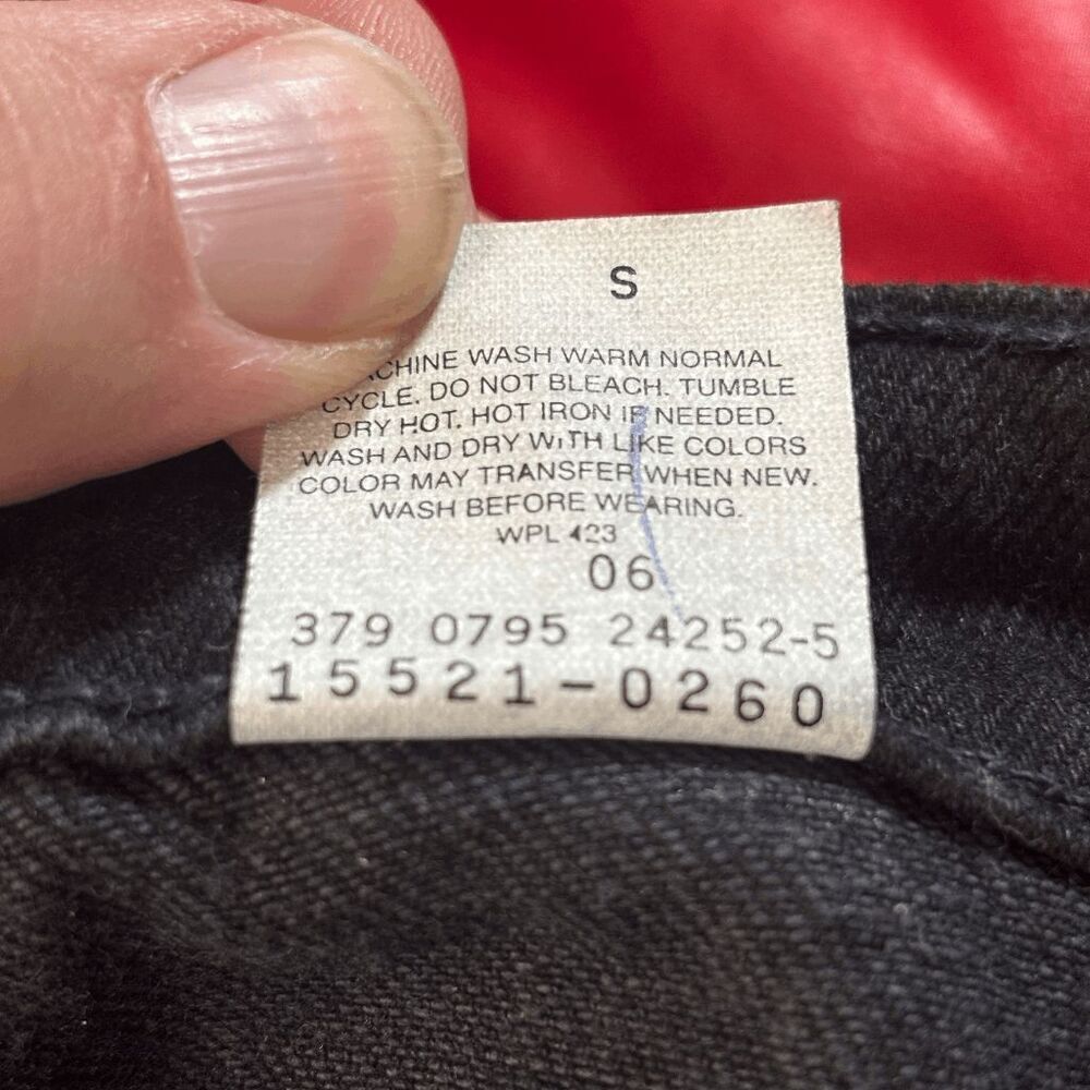 Vintage Levis 521 Black 90s Y2K Tapered Leg Fit HIgh Rise Size 10 Made USA Mom - Picture 8 of 8